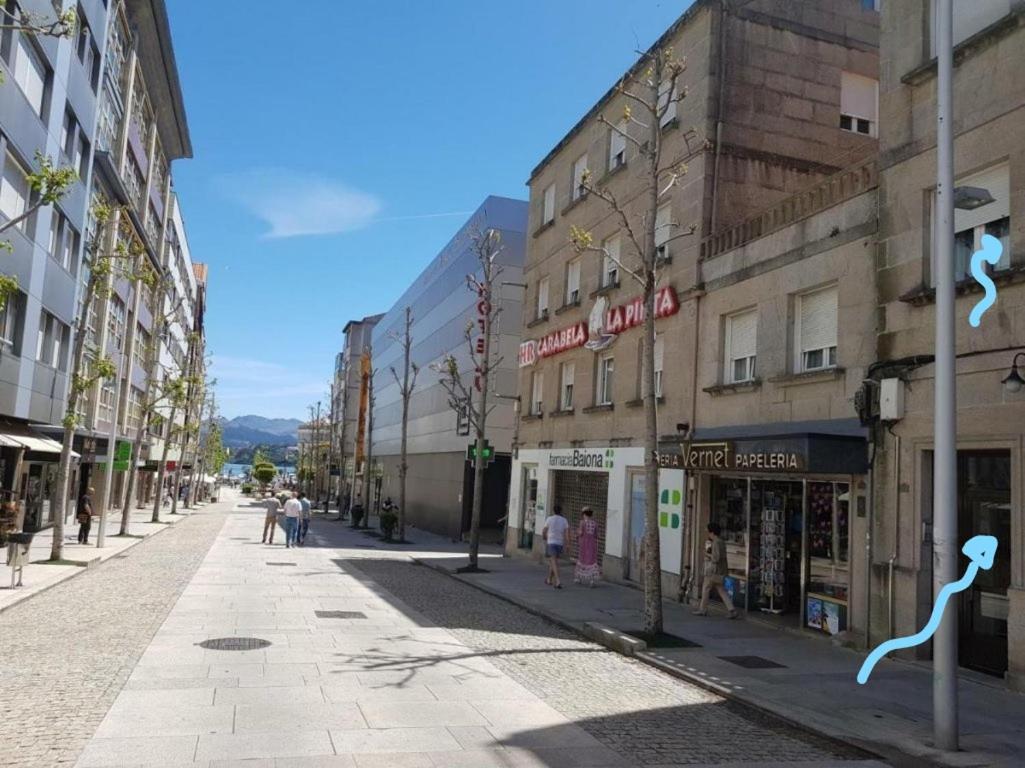 Apartamento Baiona Centro Al Lado Parador Y Playa Bagian luar foto