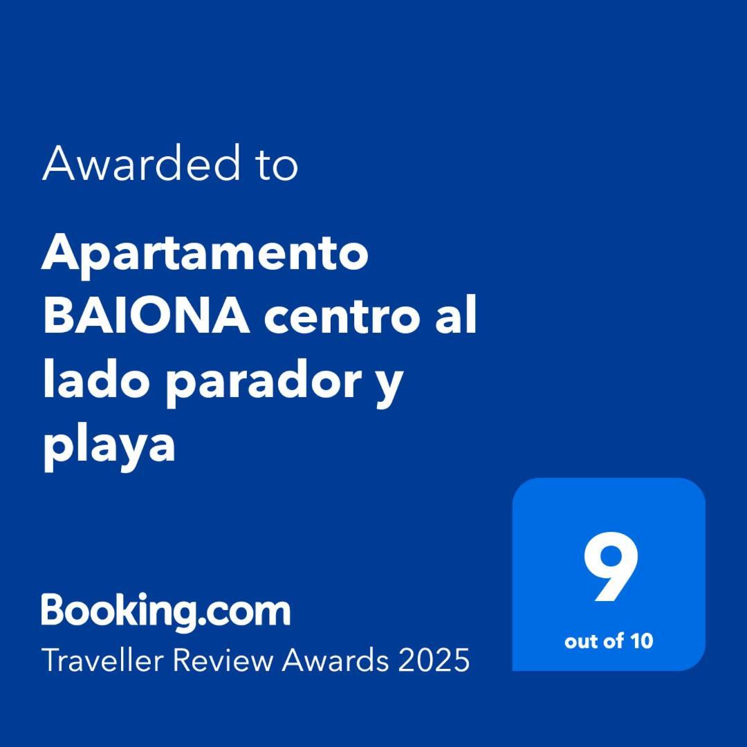 Apartamento Baiona Centro Al Lado Parador Y Playa Bagian luar foto